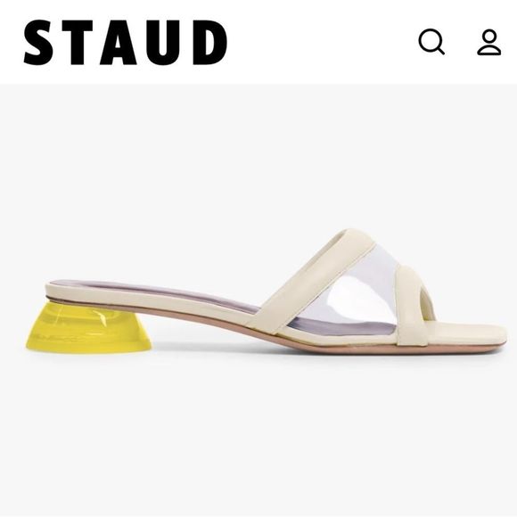 STAUD SIMONE MULES IN GOLDIE - Picture 2 of 9